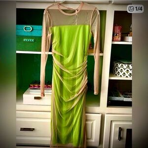 Helmut Lang fitted green and neutral